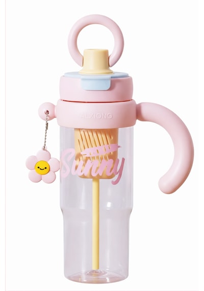 Valletta Portosino Bpa İçermez Kolay Taşınabilir  Bölmeli Su Matarası 1200ml 1.2l Pembe Pembe