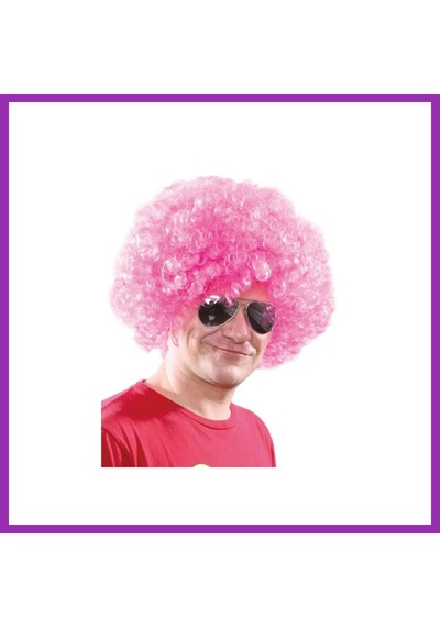 Bezos Açık Pembe Renk Kıvırcık Afro Bonus Peruk Bty
