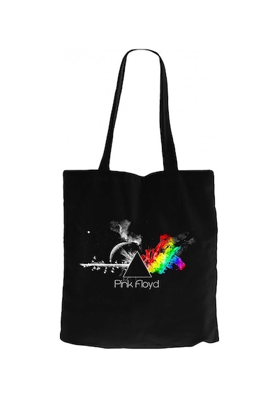 Pink Floyd RainBow Siyah Kanvas Bez Çanta Siyah