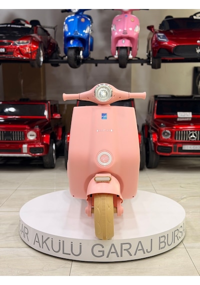 Vespa Akülü Motor 3-9 Yaş Pembe