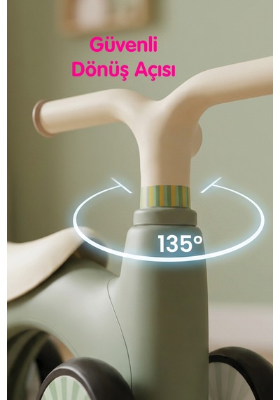 Işıklı Ve Müzikli 4 Tekerlekli İlk Denge Bisikletim Yeşil
