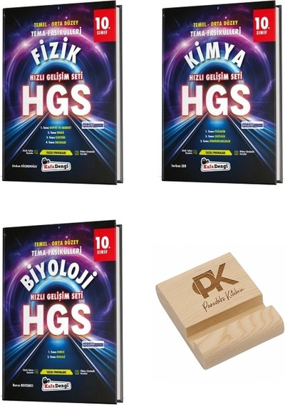 Kafadengi 10. Sınıf Hgs Fizik Kimya Ve Biyoloji Tema Fasikülleri 3lü Set + Telefon Standı