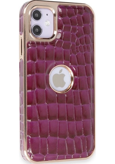 Apple Uyumlu iPhone 11 Snake Parçalı Snak Kılıf Mor