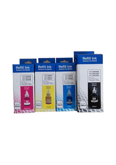 Brother İle Uyumlu Dcp T500w Mürekkep Takım 4 Renk Set Muadil Çok Renkli