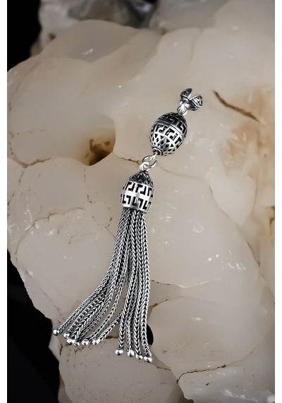 Encili Silver 925 Ayar Gümüş Sallantılı Tesbih Püskülü