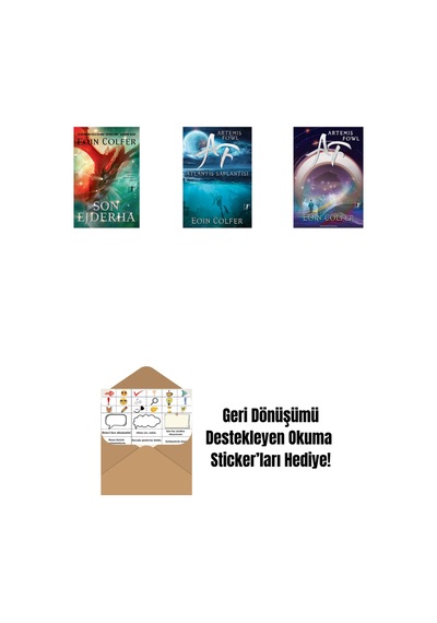 Son Ejderha + Artemis Fowl 7 - Atlantis Saplantısı + Artemis Fowl 1 + Okuma Sticker'ları
