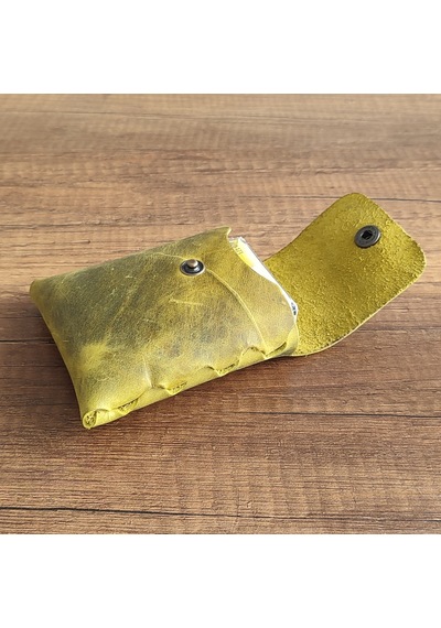 Sumerian Leather Craft Deri Sigara Kılıfı Limon Yeşili 2