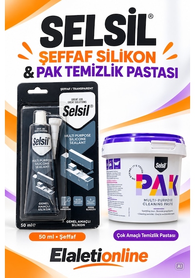 Selsil Tüp Silikon + Pak Temizleme Set - 930381166