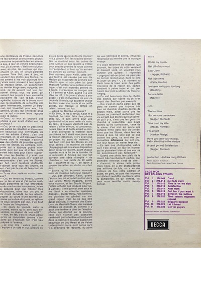 The Rolling Stones L'age D'or Des Vol 6 Lp Plak