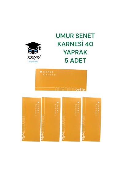 5 Adet Umur Senet Karnesi 40 Yaprak