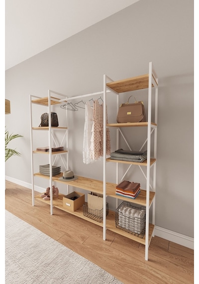 Nilamu Atlantik Çam Elbise Dolabı Metal Gövdeli Açık Askılık & Organizer Dolap 175 170 34 Cm Atlantik Çam Nilamu Atlantik Çam Elbise Dolabı Metal Gövdeli Açık Askılık & Organizer Dolap 175 170 34 Cm Atlantik Çam