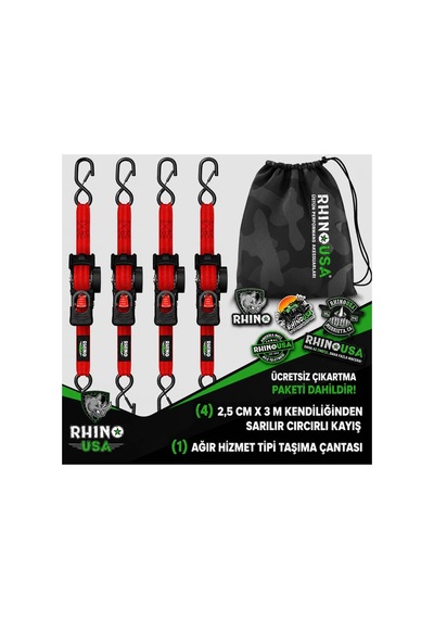 Otomatik Gergi Kayışı 2,5 Cm X3 M 4'lü Set 33267254