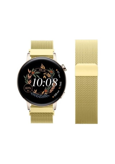 Huawei Watch Gt3 Elegant / Gt2 42mm Uyumlu 20mm Manyetik Milanese Loop Metal Kordon