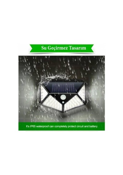 2 Adet Güneş Enerjili Bahçe Aydınlatması Sokak Dış Ortam Solar Le