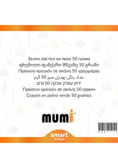 Toz Mum Boyası Yeşil 50 G