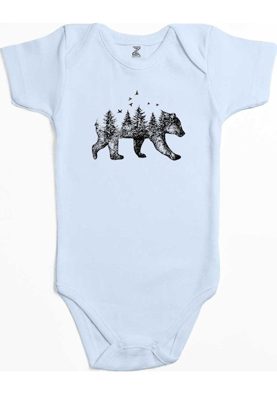 Zepplin Giyim Bear Forest Pembe Bebek Body Zıbın
