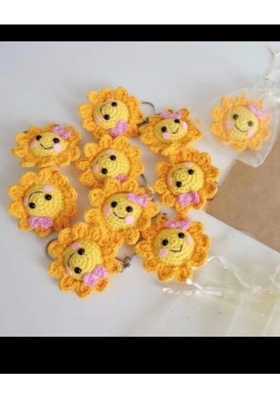 Güneş Anahtarlık Aksesuar Amigurumi Hediyelik