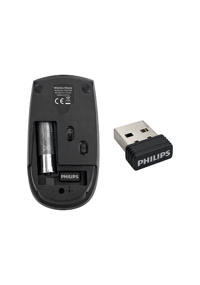 Philips Spk7398b/38 1600 Dpı Sessiz Tıklama Siyah Kablosuz Ofis Mouse