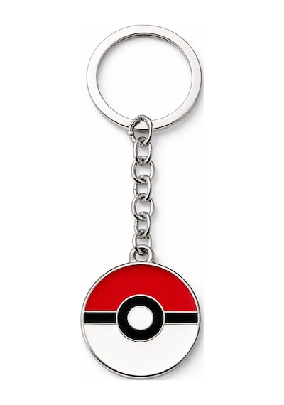Pokemon Poke Topu Figürlü Anahtarlık Gümüş Renk Metal Unisex Yetişkin