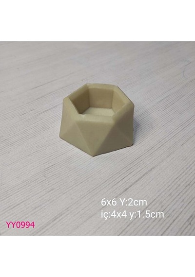 Yy0994 Geometrik Küçük Saksı Silikon Kalıp