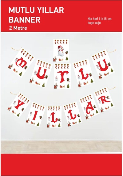 Yeni Yıl Yılbaşı Banner Mutlu Yıllar Afiş