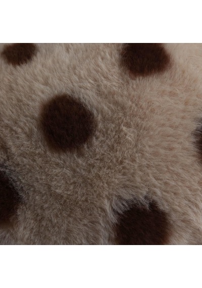 24x18 Köpek Yatağı Sandık Bej Kahve Noktalı Bej, Rahat Köpek Sandığı Mat 50 Cm, Kaymaz, Yıkanabilir Küçük K