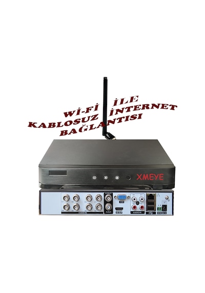8 Kanal Wi-fi Bağlantılı 5 Mp H265+ Hıbrıt Araç, Insan Ve Yüz Tanımalı Xmeye Kayıt Cihazı