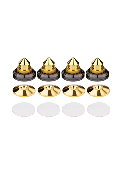 4 Set Gold Hoparlör Spikes İzolasyon Cd Amplifikatörü Turntable Pad Stand Ayakları Çift Taraflı Yapıştırıcı