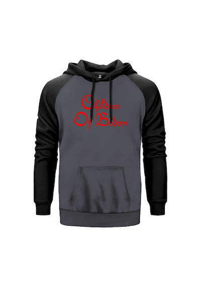 Children Of Bodom Yazı Gri Renk Reglan Kol Sweatshirt Gri