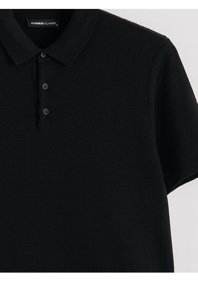 Lcwaıkıkı Classic Siyah Polo Yaka Erkek Triko Tişört