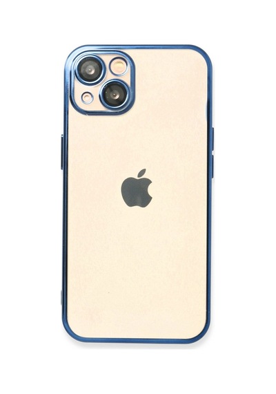 Apple iPhone Uyumlu 13 Kılıf Lensli Silikon - Açık Mavi
