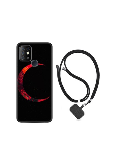 Infinix Hot 10 Kılıf Boyun Askılı Red Moons 1747