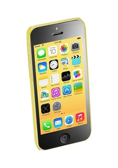 Cellular Line Apple Uyumlu iPhone 5c İle Boost Şeffaf Sert Kılıf Sarı Boostıph5cy Out