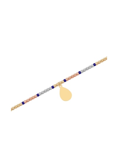 Diamond Line - Gülaylar - 3 Renkli Altın 14 Ayar Toplu Bileklik Standart N11.21849 Sarı Altın