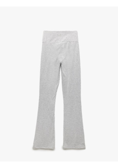 Koton Yüksek Bel Slim Fit İspanyol Paça Eşofman Altı Gri Melanj 5sak40063nk GRİ MELANJ Koton Yüksek Bel Slim Fit İspanyol Paça Eşofman Altı Gri Melanj 5sak40063nk GRİ MELANJ