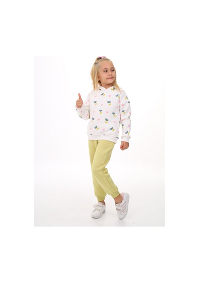 Toontoy Kids Toontoy Kız Çocuk 2'li Takım Baskılı Kapüşonlu Sweatshirt & Beli Paçası Lastikli Jogger Eşofman Altı - Renk Bloklu & 3 İplik Şardonlu Açık Yeşil Toontoy Kids Toontoy Kız Çocuk 2'li Takım Baskılı Kapüşonlu Sweatshirt & Beli Paçası Lastikli Jogger Eşofman Altı - Renk Bloklu & 3 İplik Şardonlu Açık Yeşil