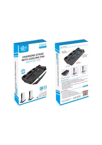 Playstation 5 Standart Fat Kasa Fanlı Stand - Ps5 Dikey Stand Siyah