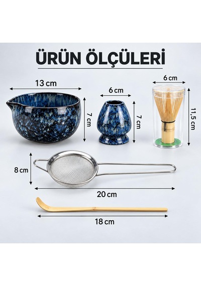 Valkyrie 5 Parça Matcha Seti Chasen Bambu Çırpıcı Chashaku Kaşık Chawan Kase Ve Stand M663