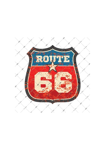 Rou8 Vintage Route 66 Sticker