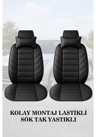 Civic 2012 Uyumlu Premium Lüks Siyah Renk 2 Adet Minder Ve Yastık
