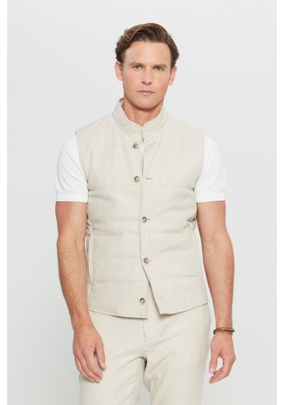 Altınyıldız Collectıon Erkek Bej İnce Dolgulu Standart Fit Normal Kesim Yan Cepli Casual Yelek Altınyıldız Collectıon Erkek Bej İnce Dolgulu Standart Fit Normal Kesim Yan Cepli Casual Yelek