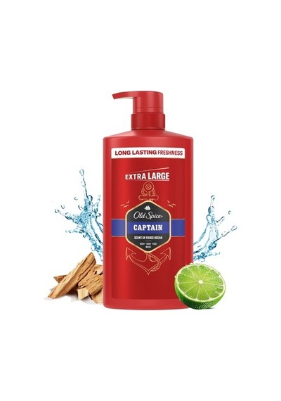 Old Spice Captain 800 Ml 3 Ü 1 Arada Duş Jeli Derinlemesine Temizleyen Okyanus Acai Üzümü