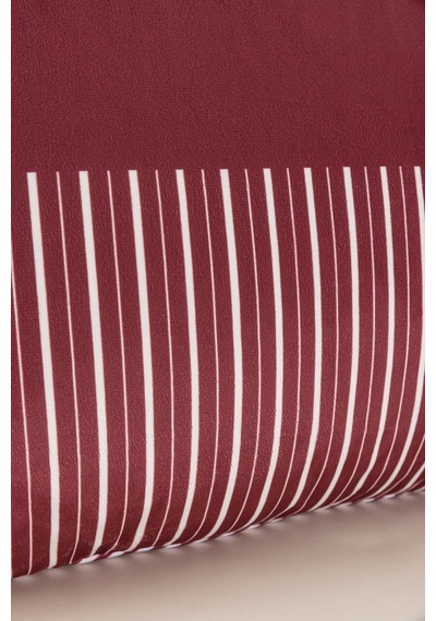 Charm Kırmızı Beyaz Şerit Baskılı Kırlent 40x60 35256a Kırmızı