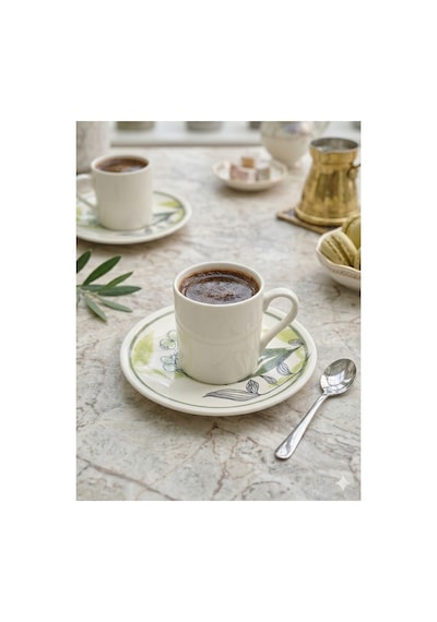 Kahve Fincanı Takımı - 6 Kişilik Beyaz