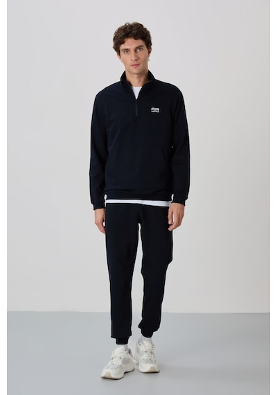 Tommy Life Herbert Lacivert Dik Yaka Eşofman Takım - 85233 Lacivert