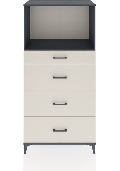 Hyperion Dolap Tek Raflı 4 Çekmeceli 88x44x182 Antrasit-aytaşı Antrasit Hyperion Dolap Tek Raflı 4 Çekmeceli 88x44x182 Antrasit-aytaşı Antrasit