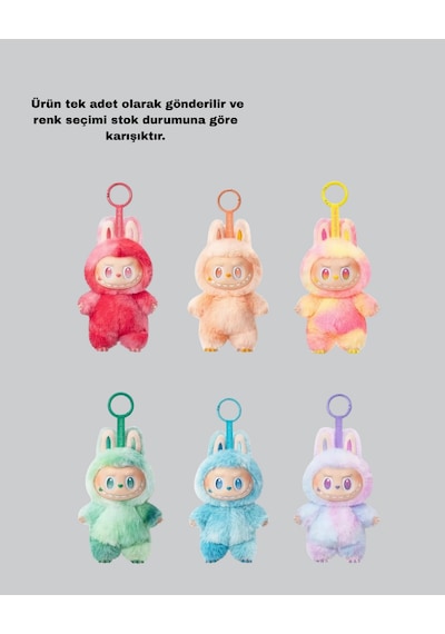 Labubu - 933 - Koleksiyonluk Peluş Oyuncak Yumuşak Kumaşlı, Dekoratif - Muratech - Tasarım, Hediyelik Diğer
