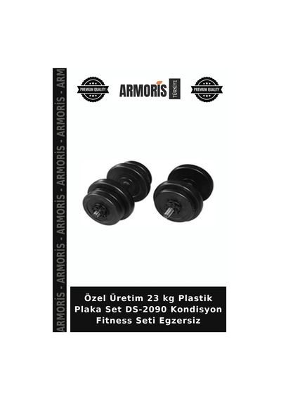Özel Üretim 23 Kg Plastik Plaka Set Ds-2090 Kondisyon Fitness Seti Egzersiz