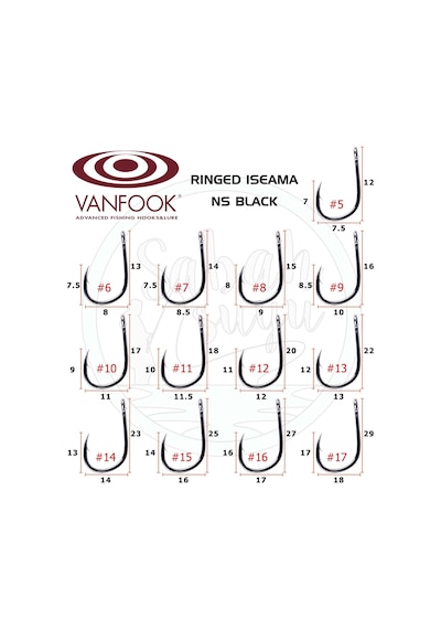 Vanfook Ringed Iseama Delikli Iğne Ns Black  15