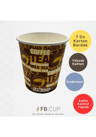 Fb Cup 7 Oz Karton Bardak 3.000 Adet Sızdırmaz